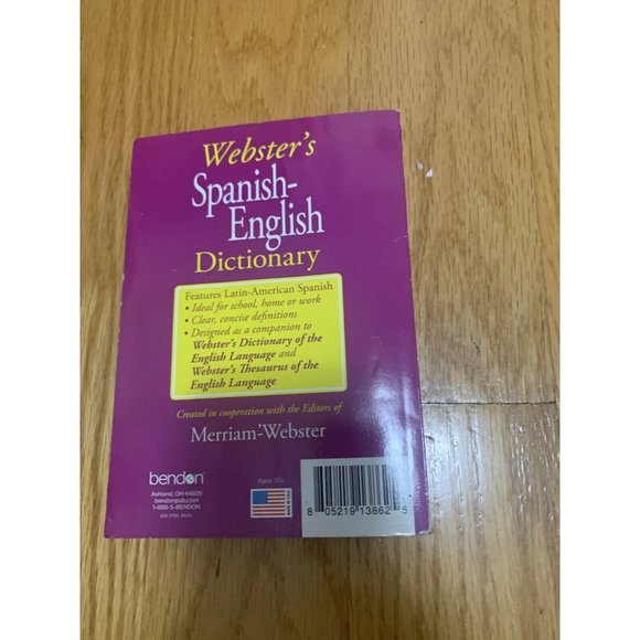 Like New Book Websters Spanish - English Dictionary - Picture 6 of 8